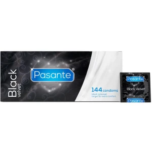 PASANTE - PRÃSERVATIFS EN VELOURS NOIR BOÃTE 144 UNITÃS